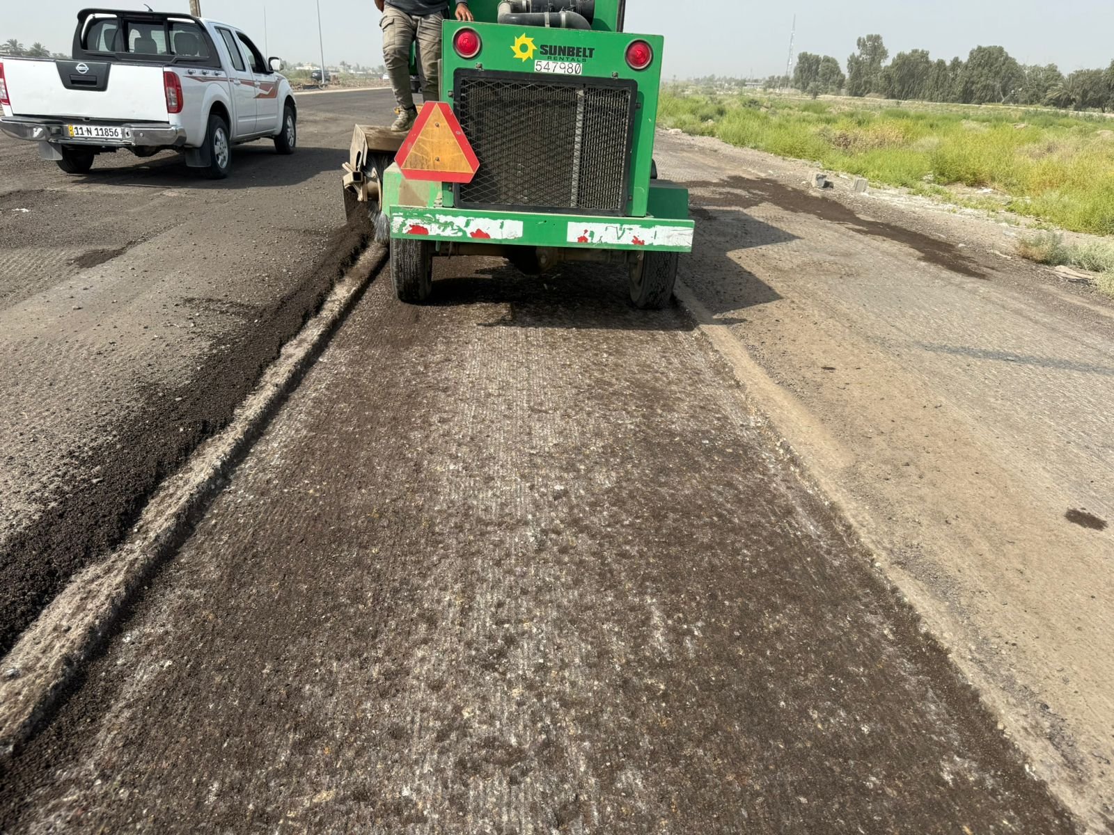 صيانة وتبليط طريق المسيب–الصويرة